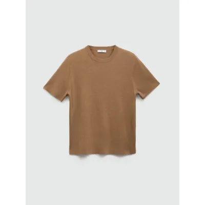 Men's Crew Neck Cotton T-Shirt, Brown