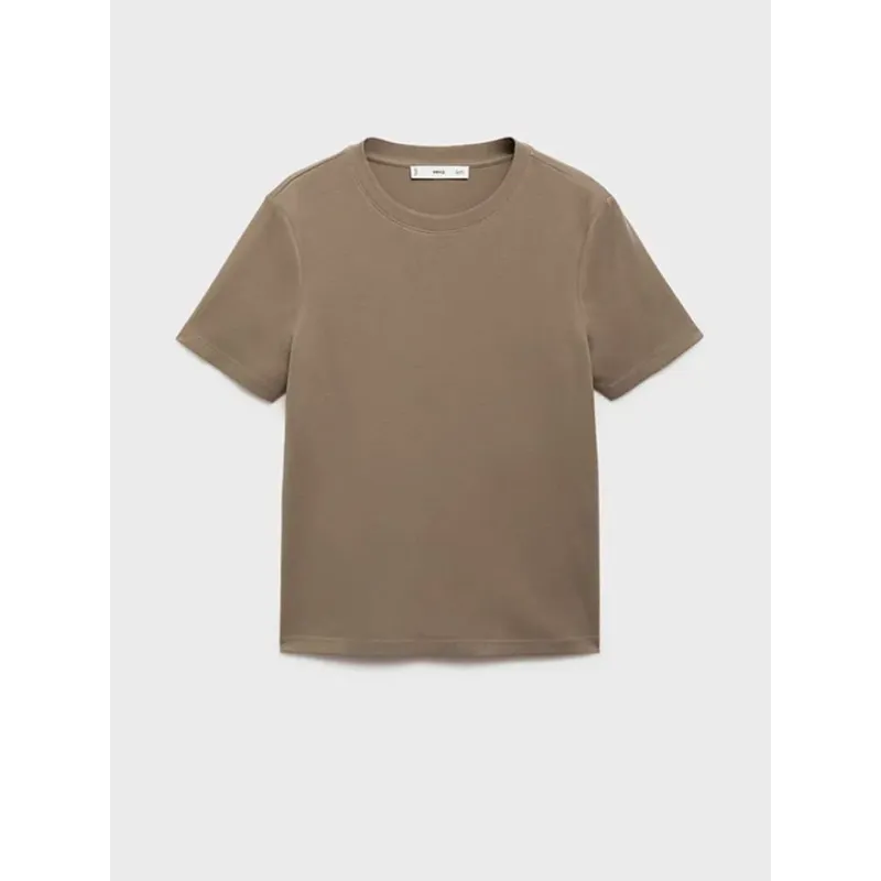 Men's Crew Neck Cotton T-Shirt, Grey, view 3