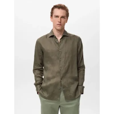 Men's Linen Casual Shirt, view 2