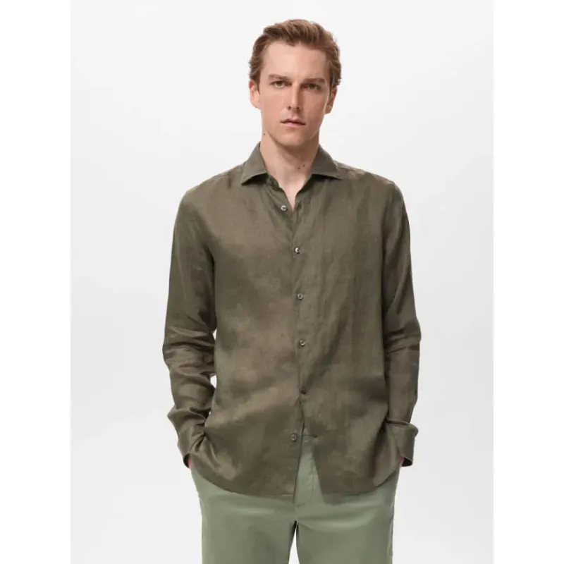 Men's Linen Casual Shirt, view 2