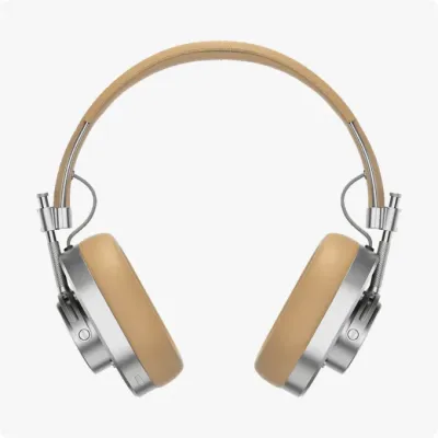 Over-Ear Wireless Headphones, Tan, view 3
