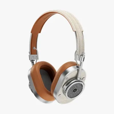 Over-Ear Wireless Headphones, Tan, view 2