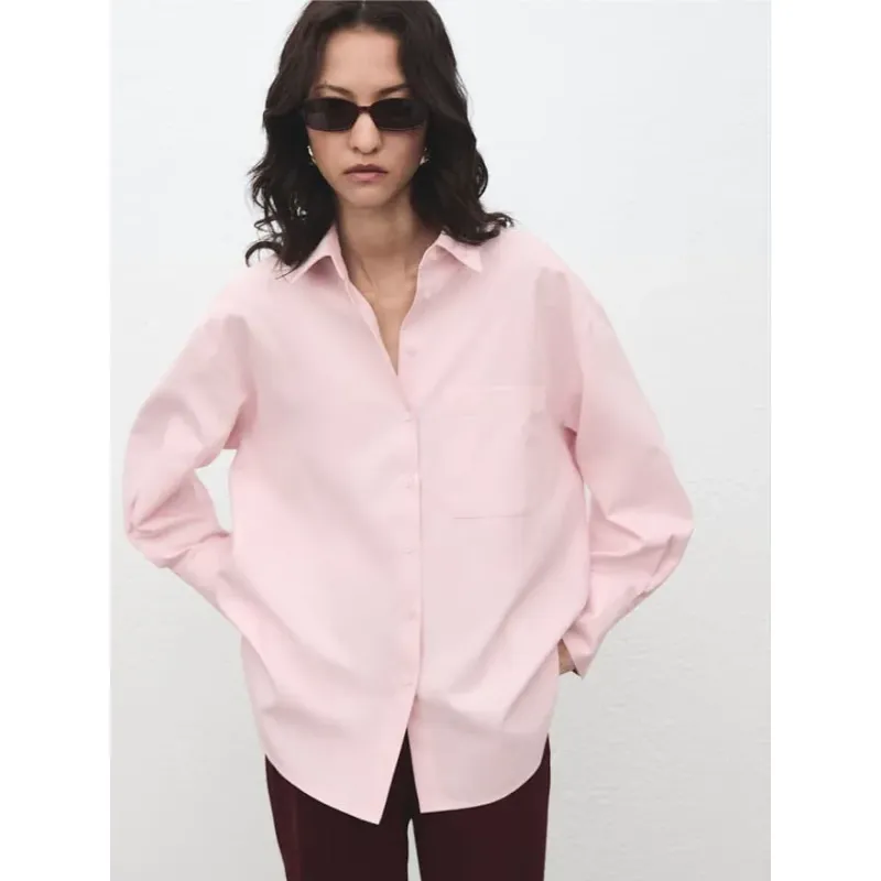 Women's Relaxed Cotton Shirt, view 2